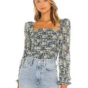 ASTR the Label | Tonina Floral Puff Sleeve Top size S